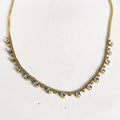 Collier Tresse Multi Cristaux et Perles Dorées