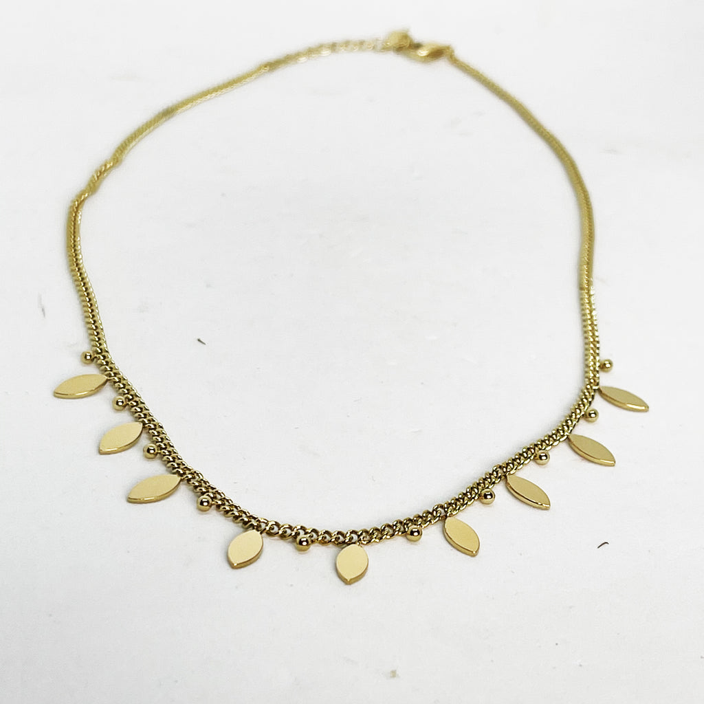 Collier Tresse Multi Feuilles
