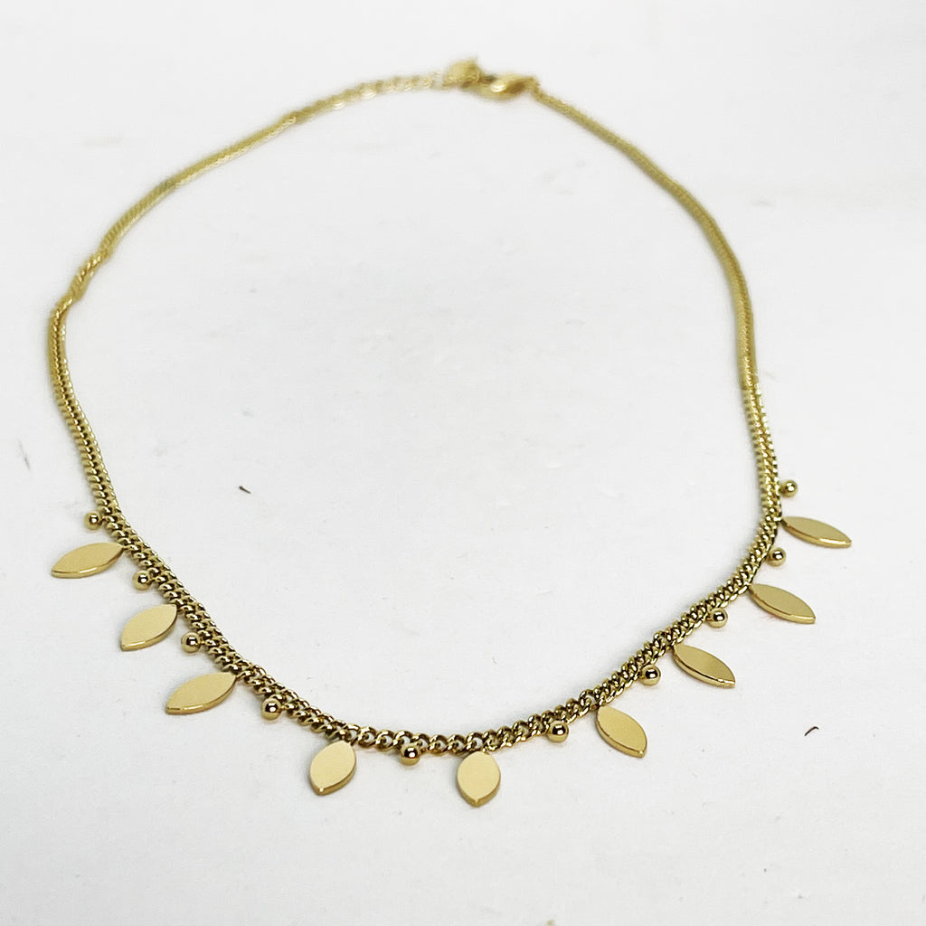 Collier Tresse Multi Feuilles