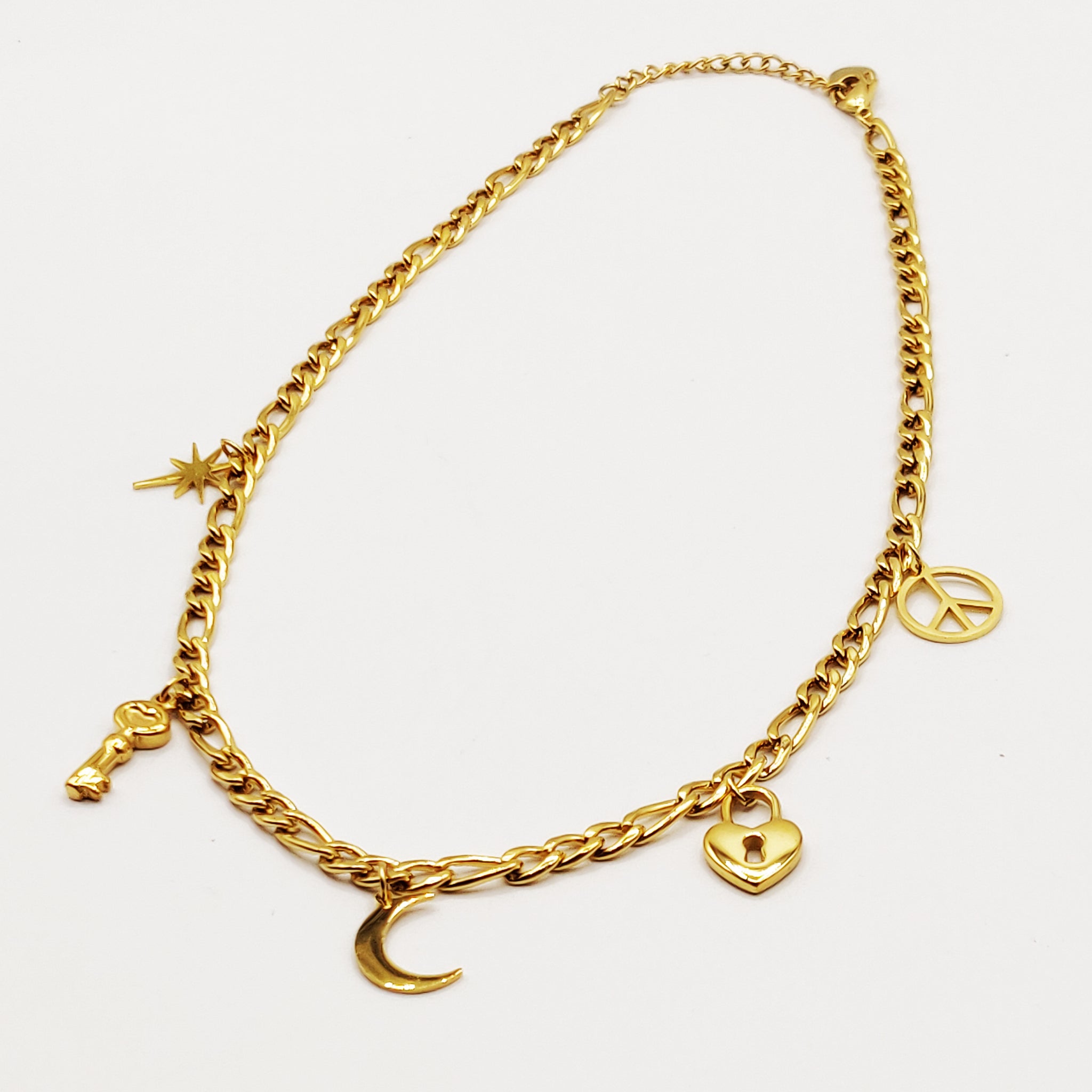 Collier Tresse Multi Pendentifs Luxe