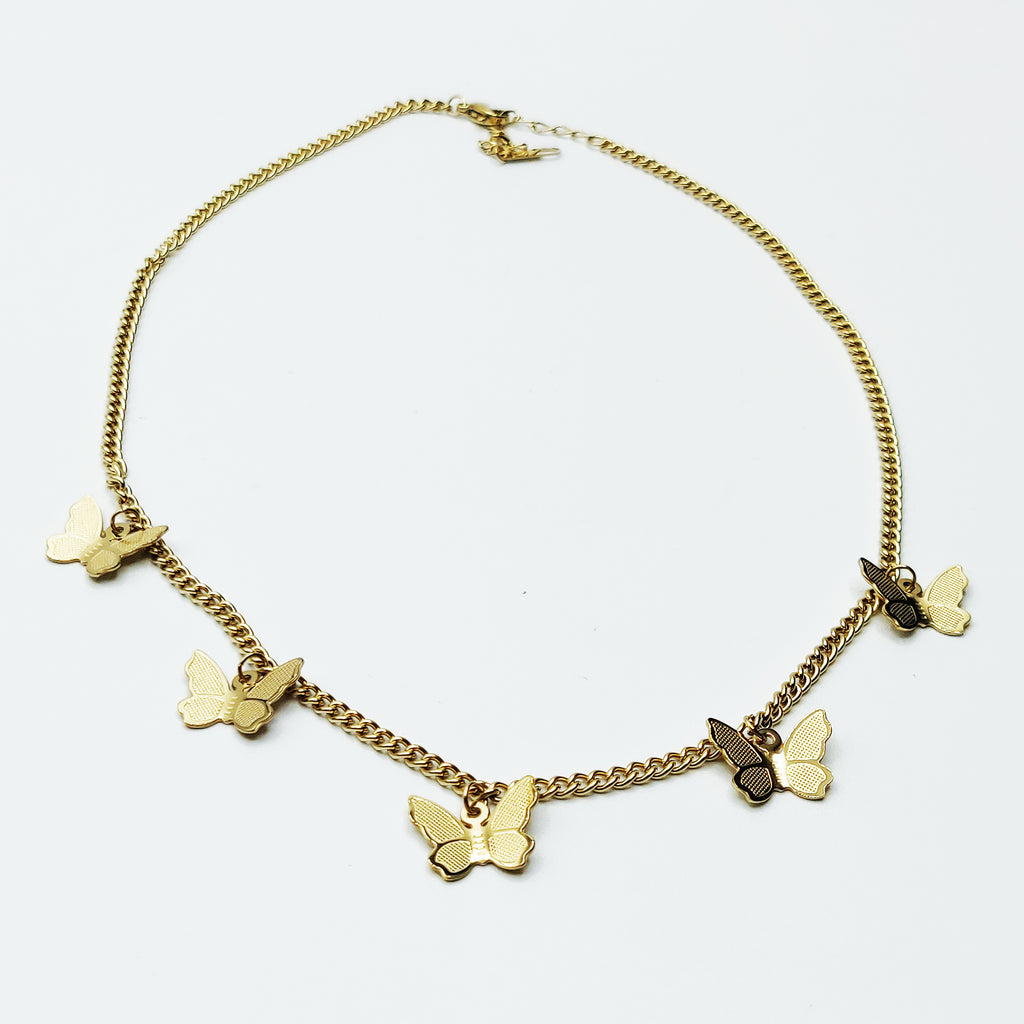 Collier Tresse Papillons