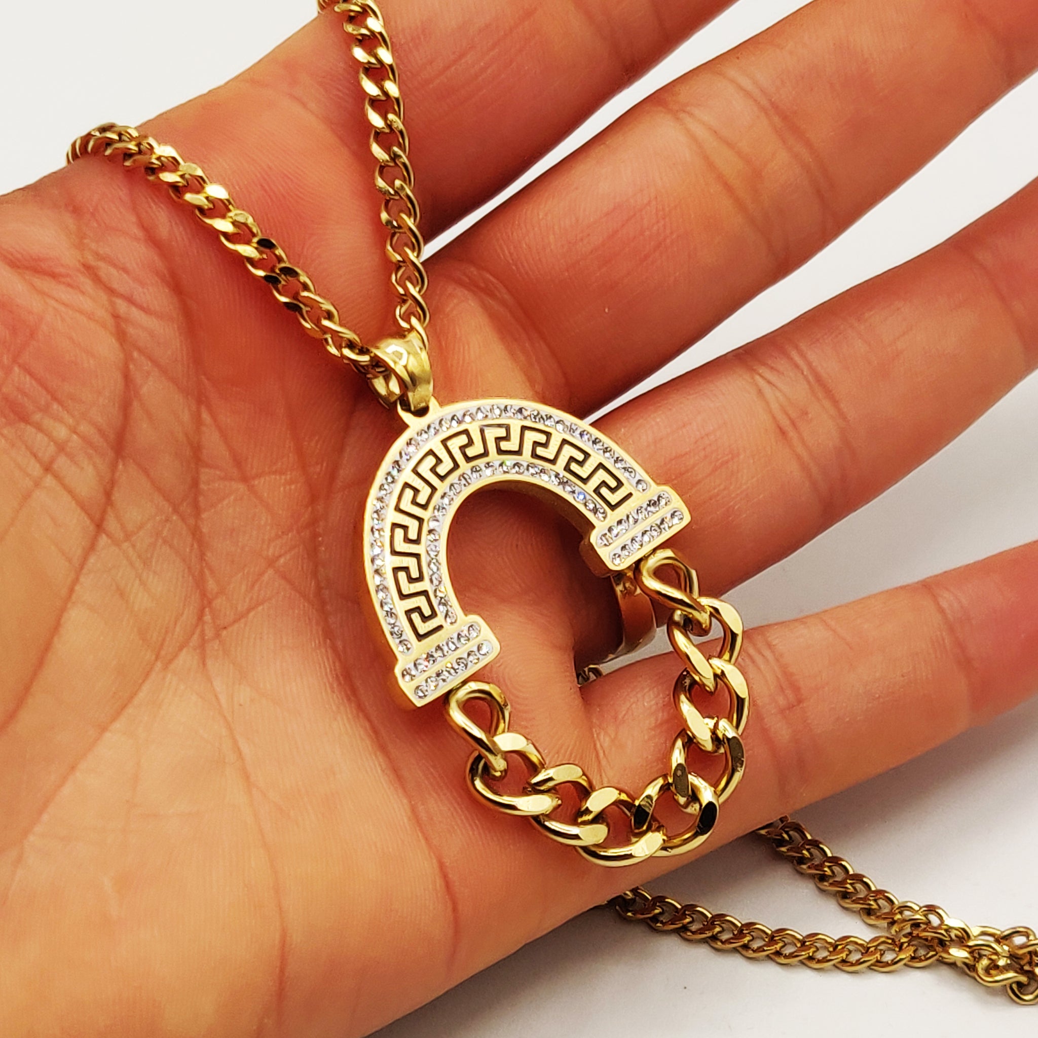 Collier Tresse Pendentif Tresse V Luxe