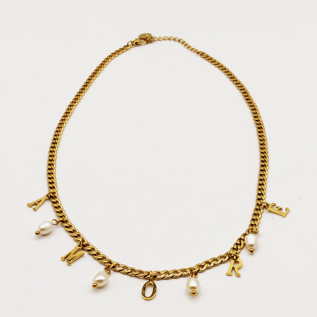 Collier Tresse Perles Amore Luxe