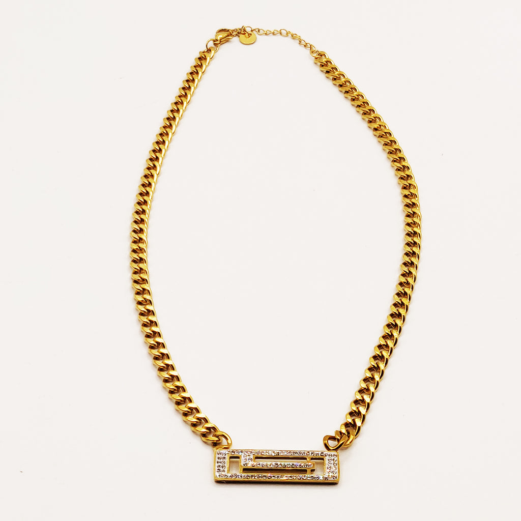 Collier Tresse S Cristaux Luxe