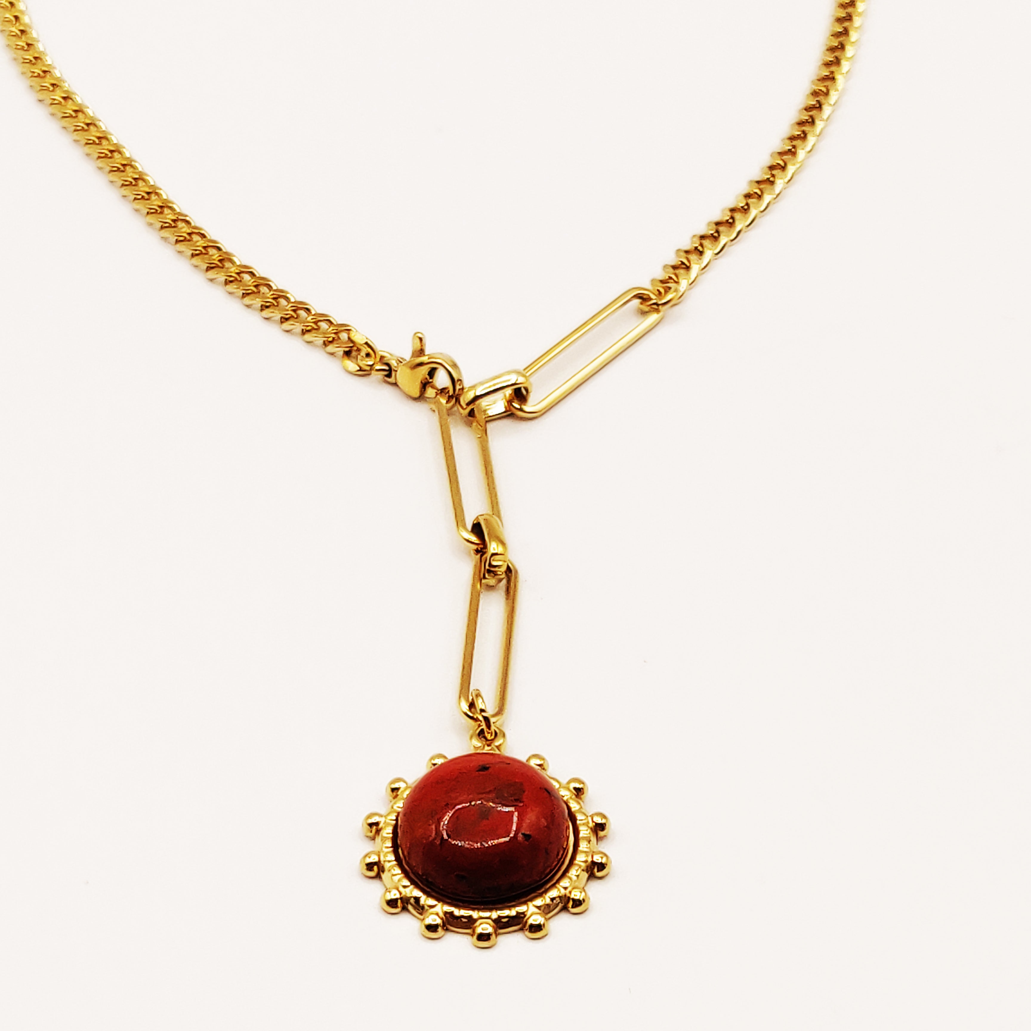 Collier Tresse Soleil Carmin Descendant