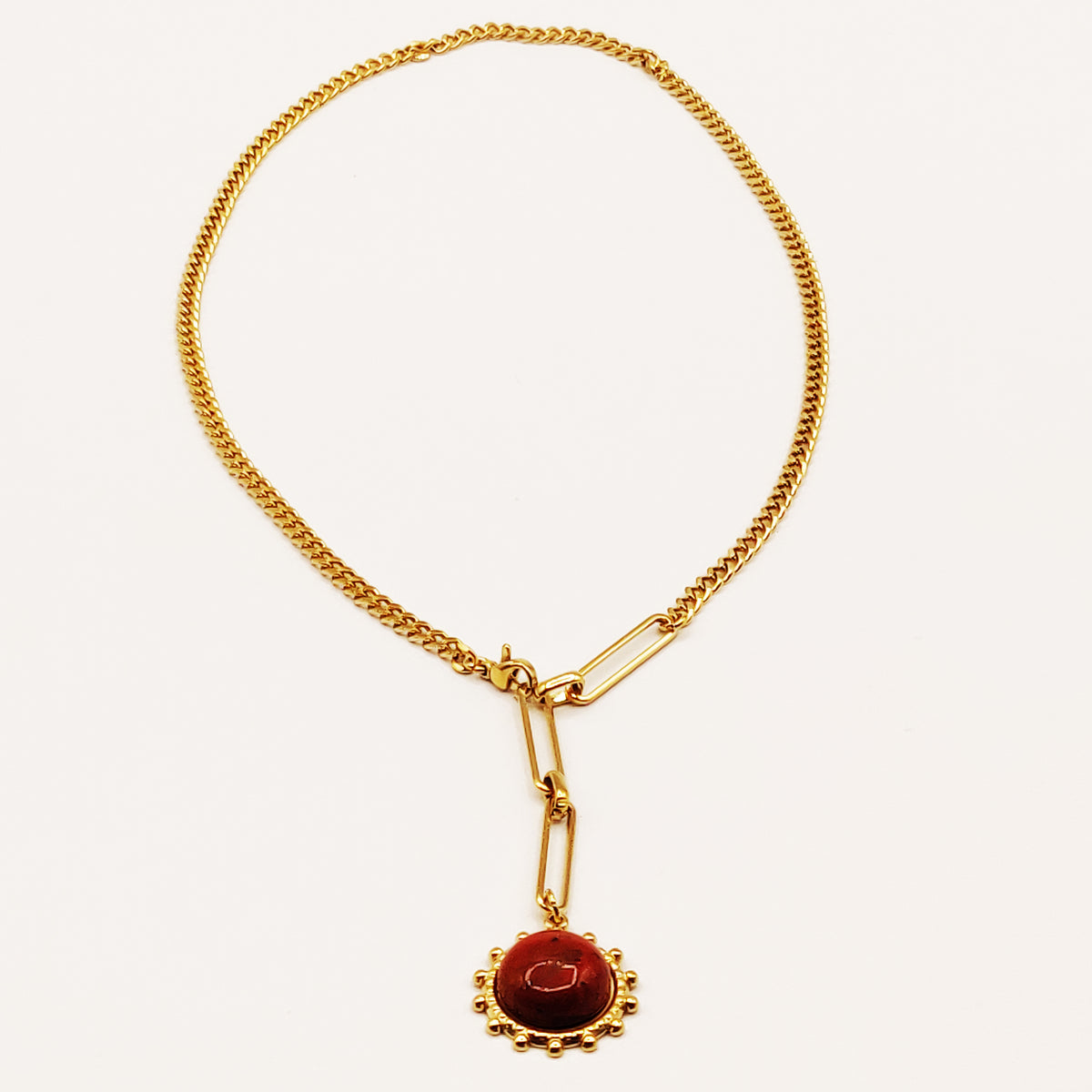 Collier Tresse Soleil Carmin Descendant