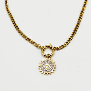 Collier Tresse Soleil Cristaux