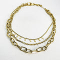 Collier Triple Chaînes et Barres