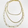 Collier Triple Maille / Chaîne Ovale / Cercles