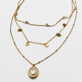 Collier Triple Pendentif Diamant Luxe