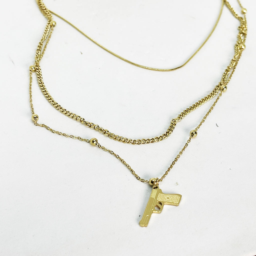 Collier Triple Pistolet Luxe
