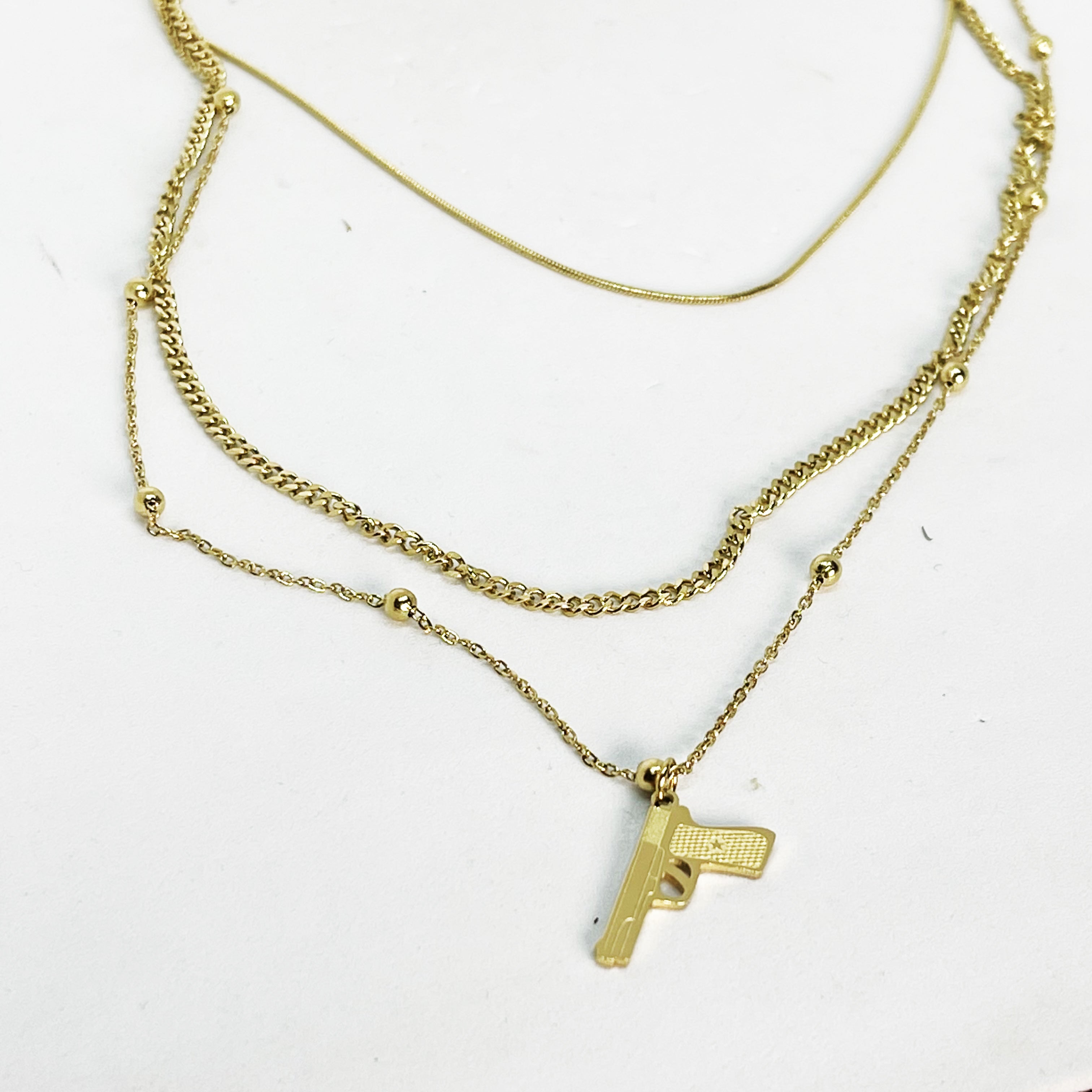 Collier Triple Pistolet Luxe