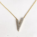 Collier V Cristaux Simple