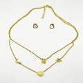 Ensemble Collier et Boucles d'oreilles Coeurs Étoile et Lune