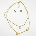 Ensemble Collier et Boucles d'oreilles Ovales
