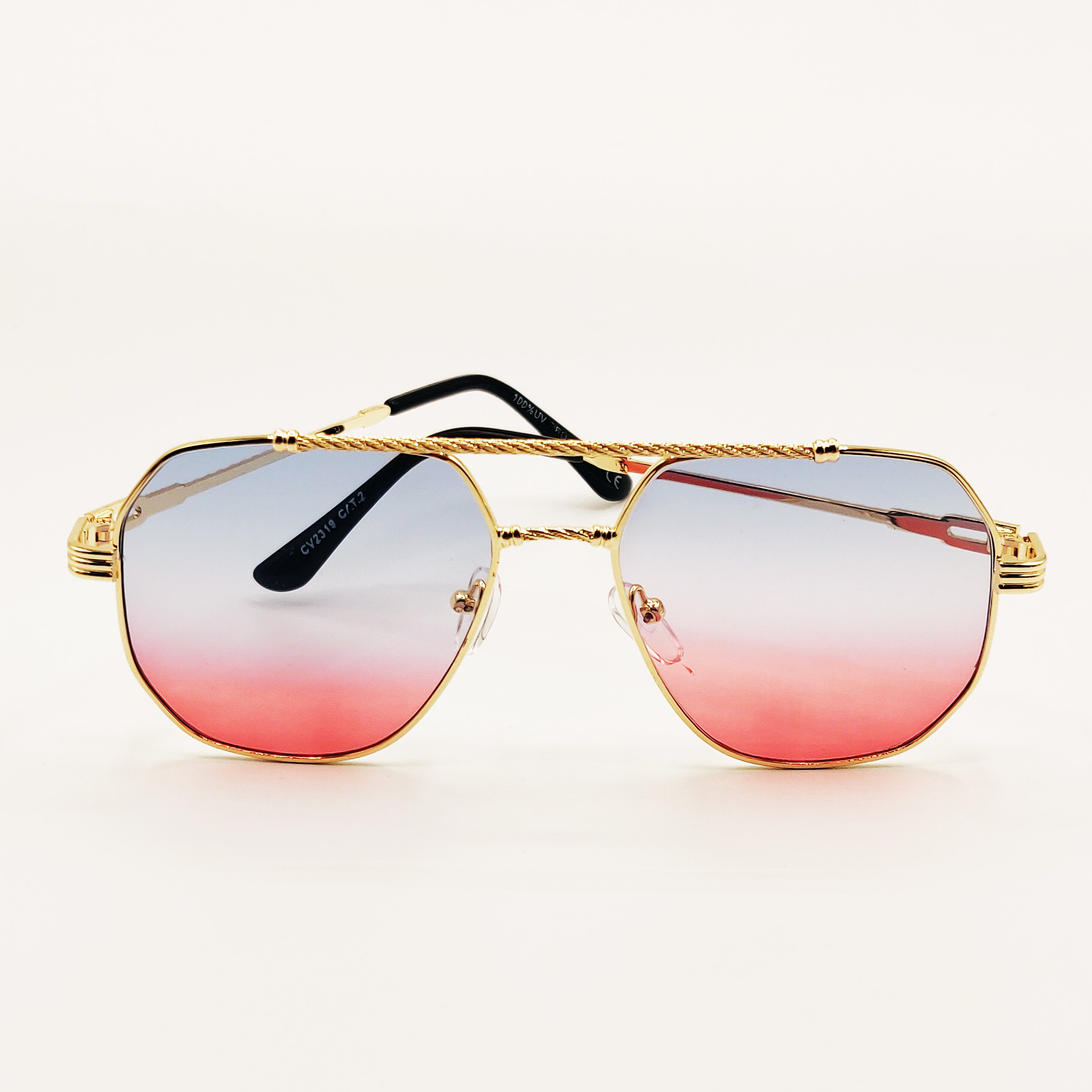 Lunettes de Soleil CV2319 Bleues et Roses