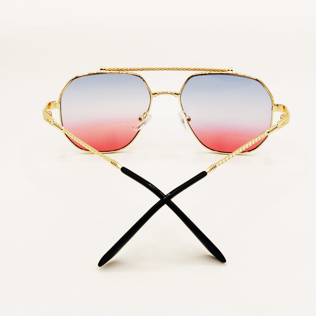 Lunettes de Soleil CV2319 Bleues et Roses