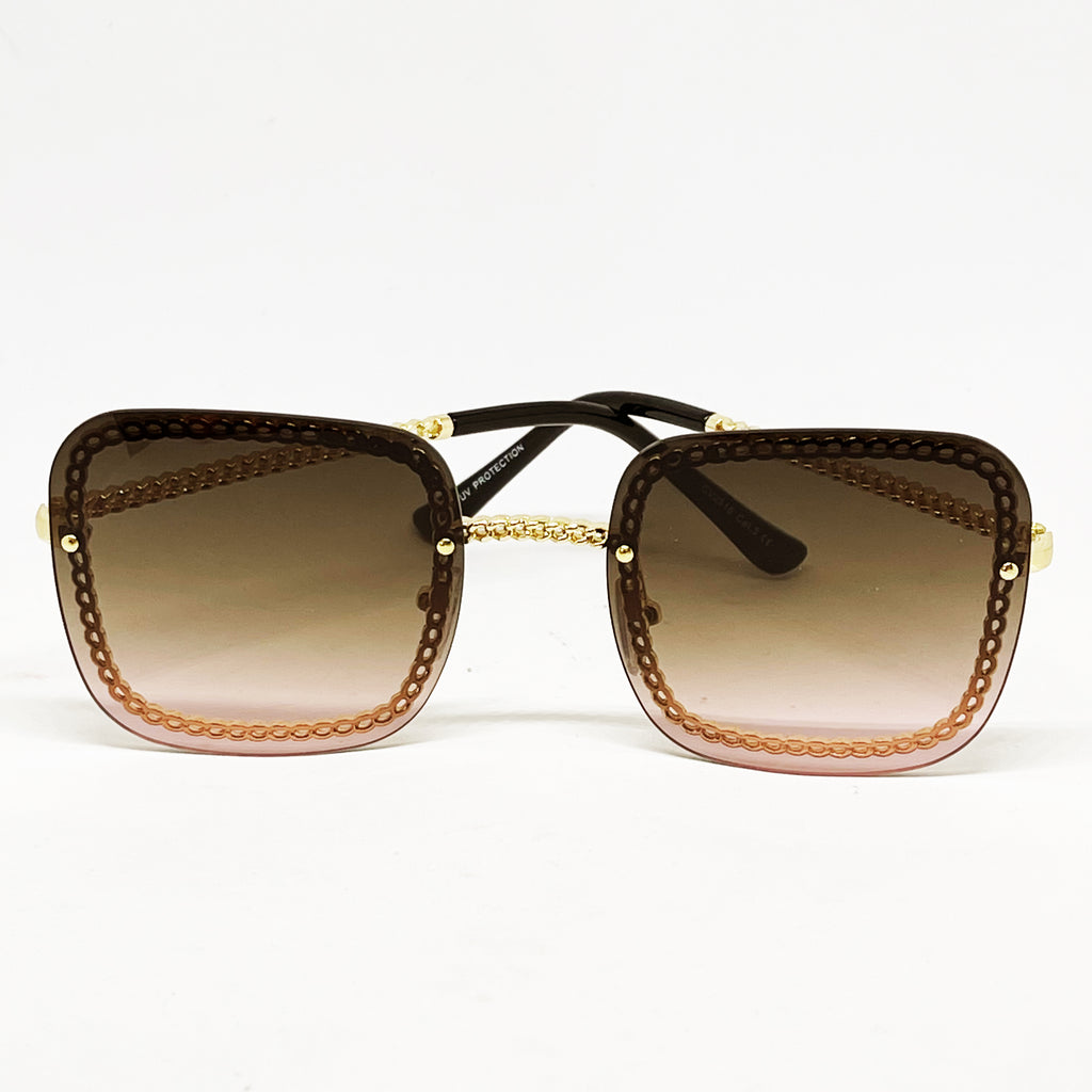 Lunettes de Soleil CV2516 Kaki et Roses