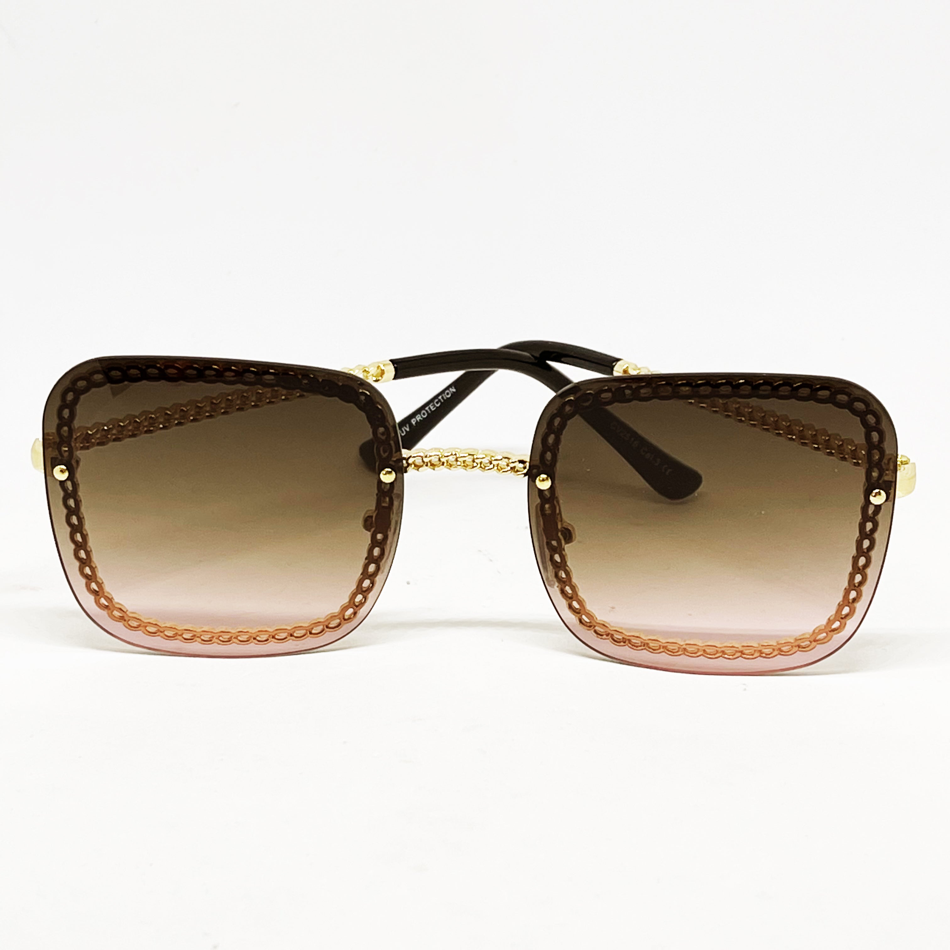 Lunettes de Soleil CV2516 Kaki et Roses