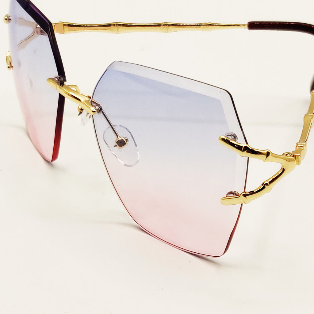 Lunettes de Soleil CV2596 Bleues et Roses