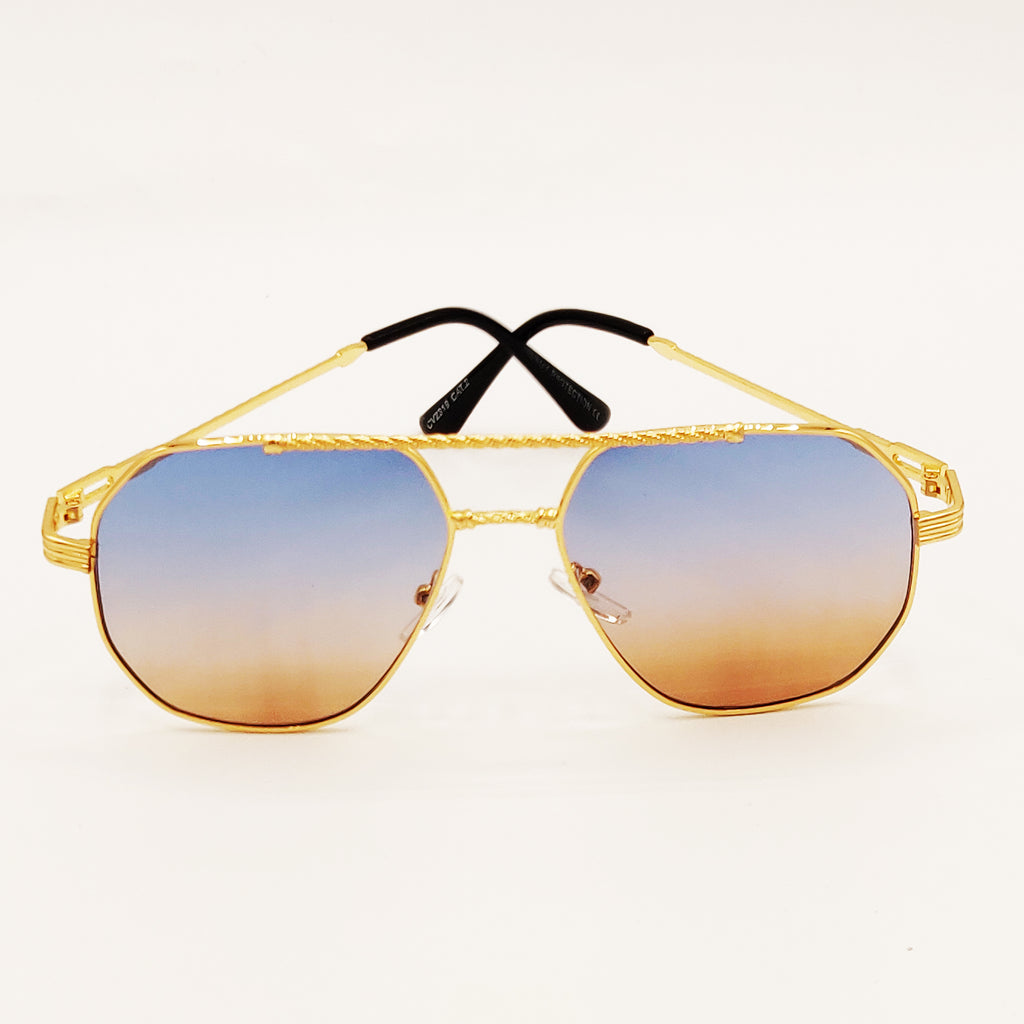 Lunettes de Soleil CV2319 Bleues et moutardes