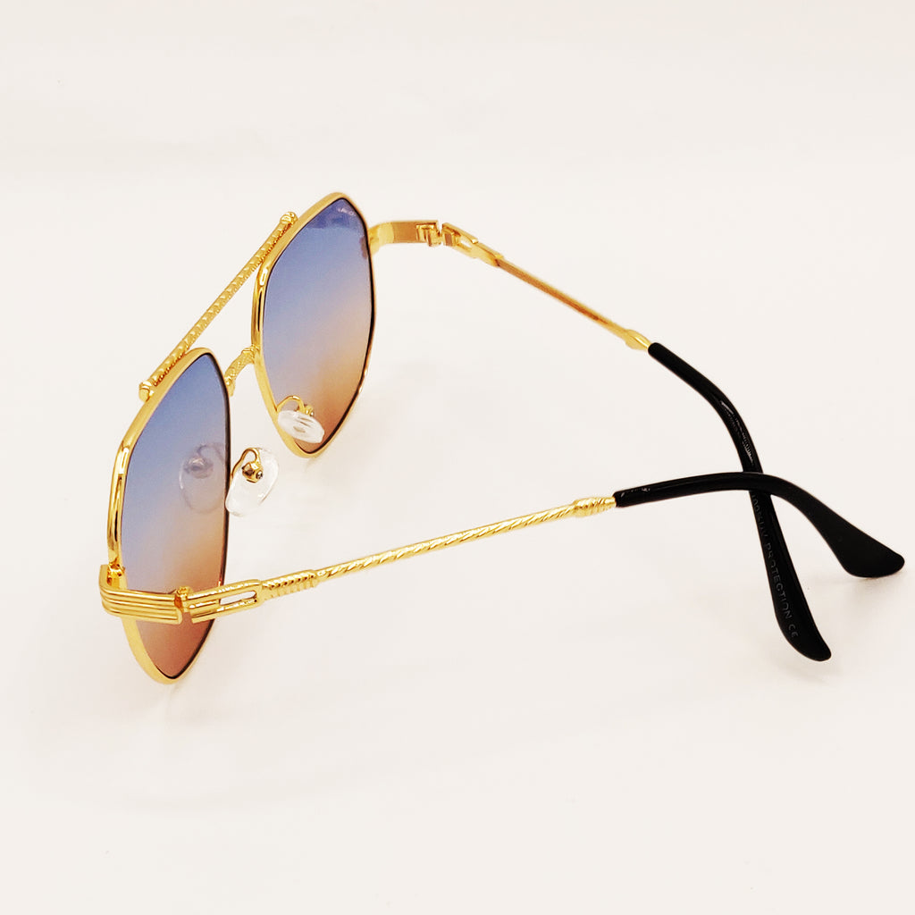 Lunettes de Soleil CV2319 Bleues et moutardes