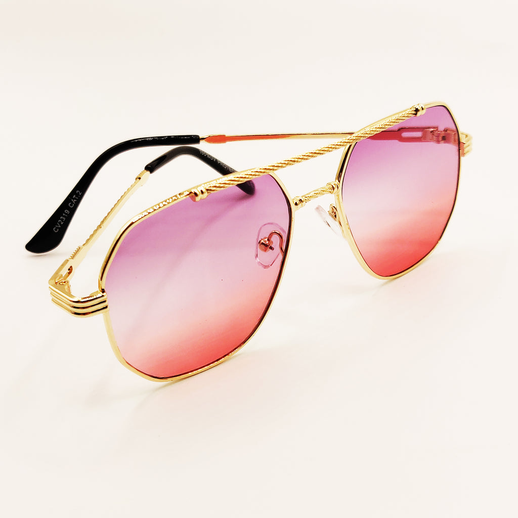 Lunettes de Soleil CV2319 Violettes et Roses