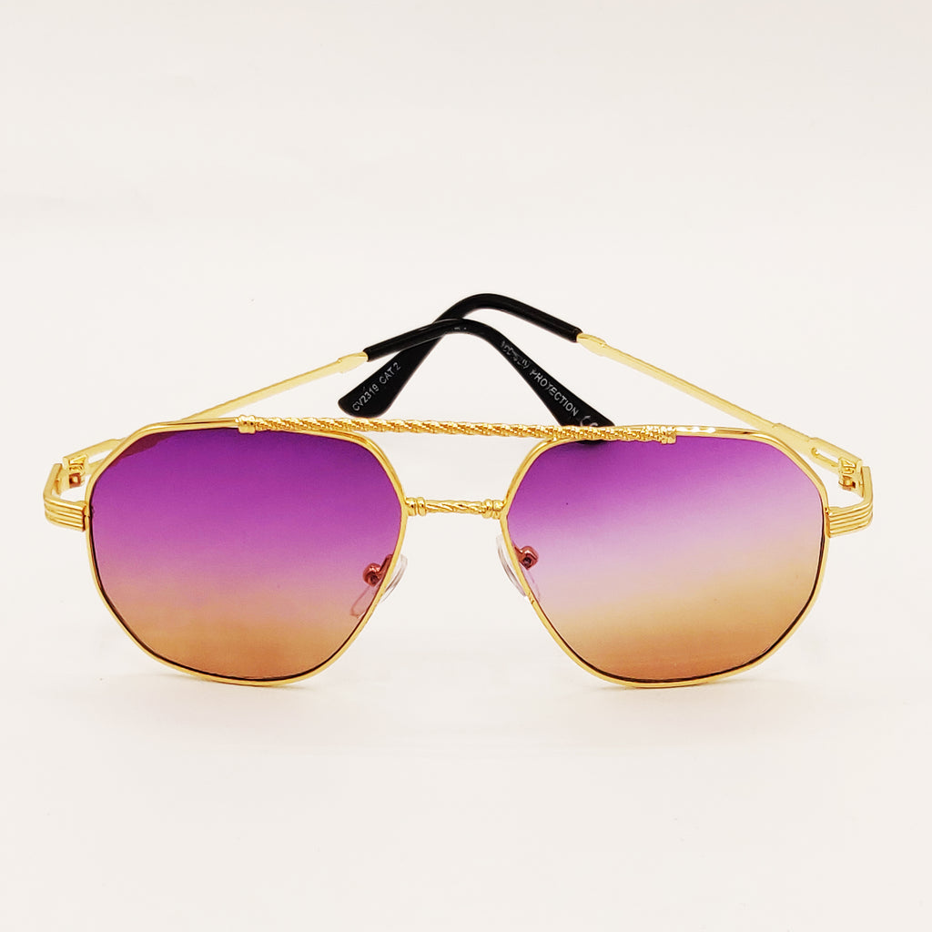 Lunettes de Soleil CV2319 Violettes et Moutardes