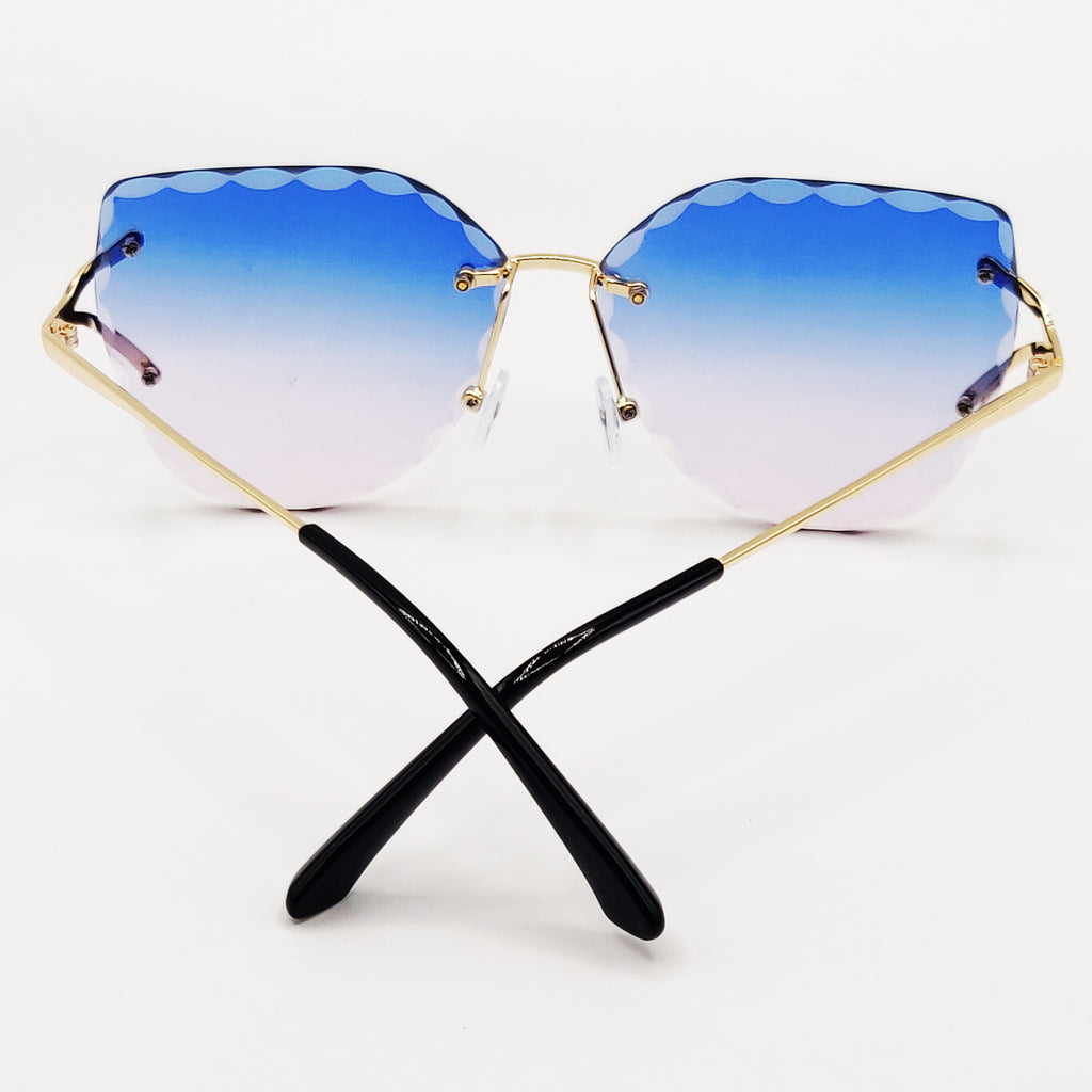 Lunettes de Soleil CV2514 Bleues et Roses