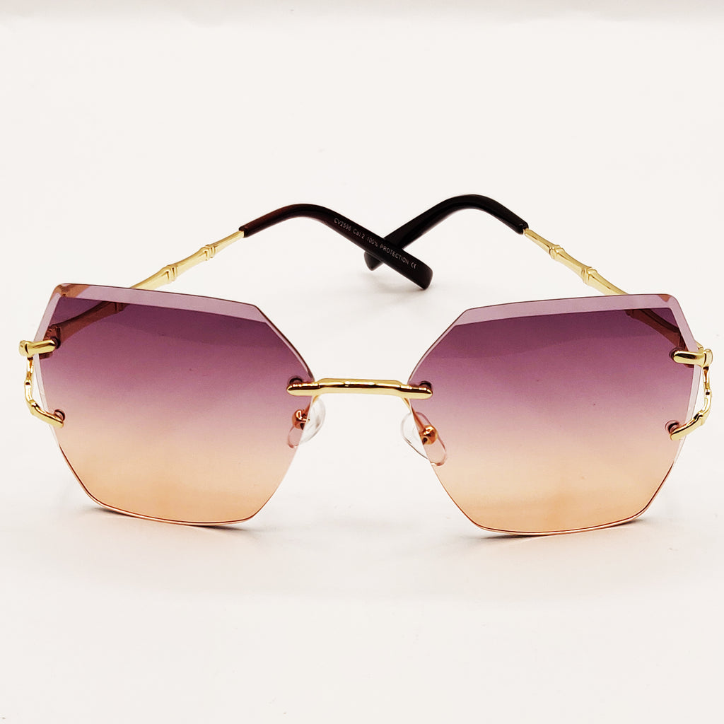 Lunettes de Soleil CV2596 Violettes et Oranges