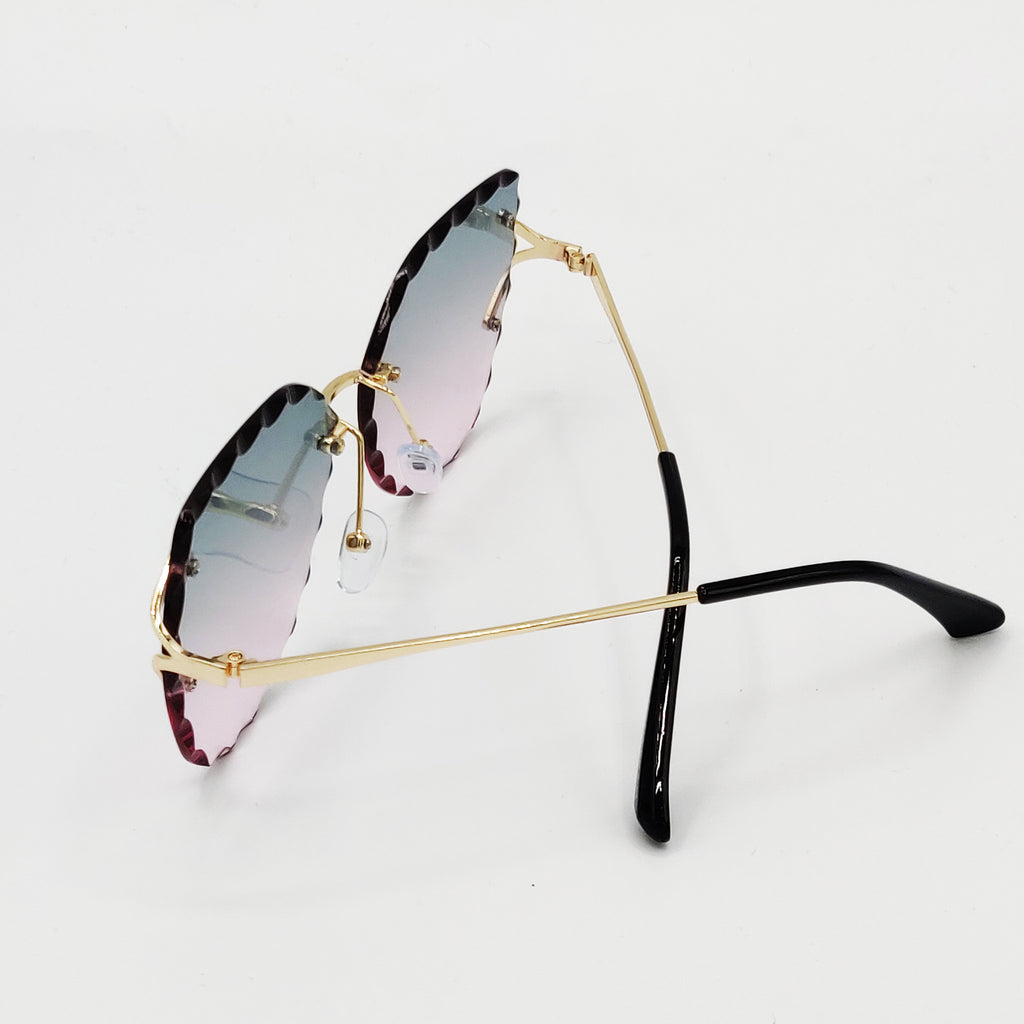 Lunettes de Soleil CV2514 Vertes et Roses