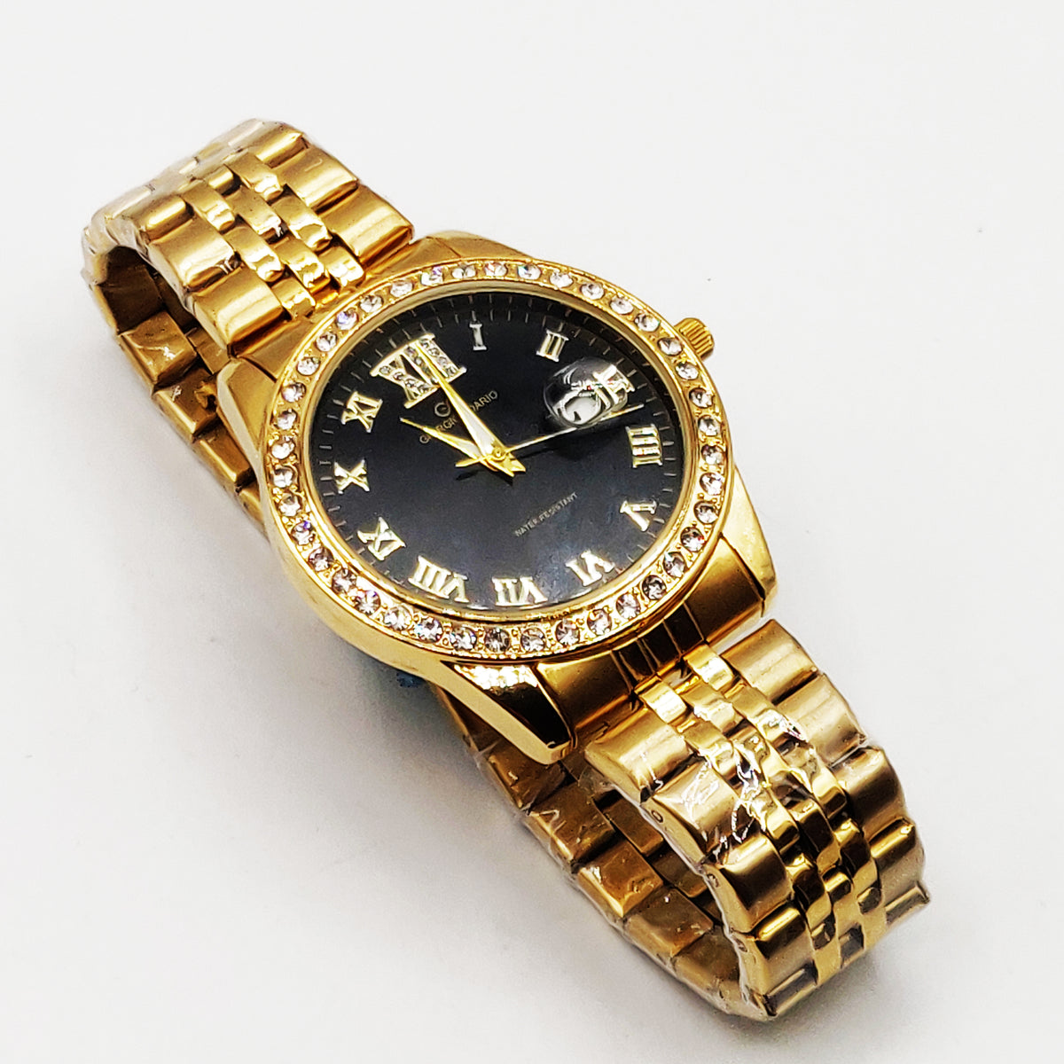 Montre Giorgio & Dario EU4070 Fond Noir Bracelet Doré