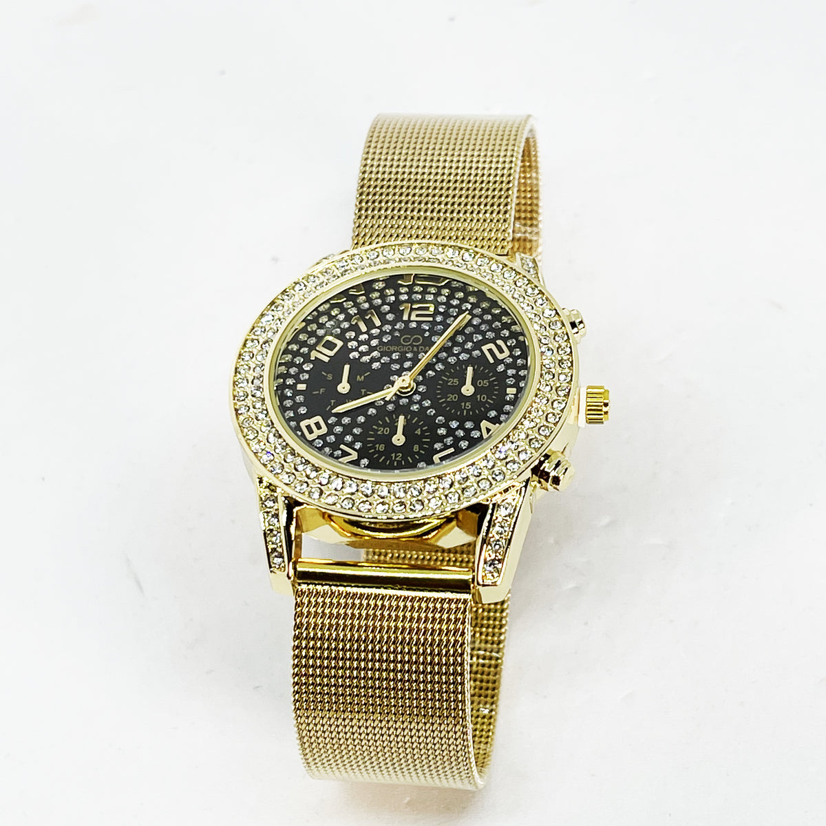 Montre Giorgio & Dario 6304 Full Cristaux Fond Noir