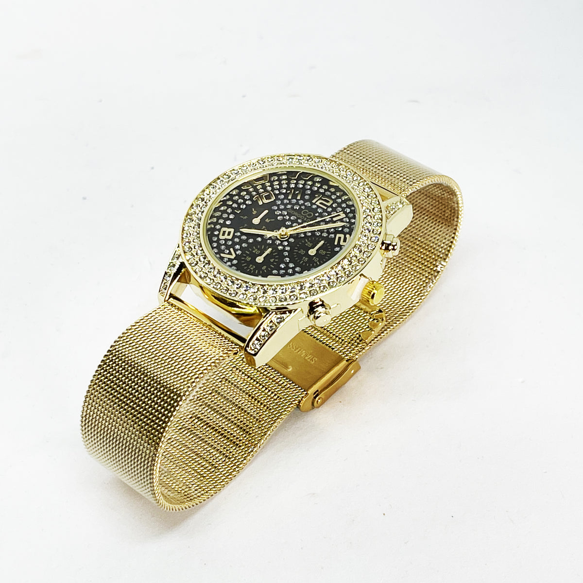 Montre Giorgio & Dario 6304 Full Cristaux Fond Noir