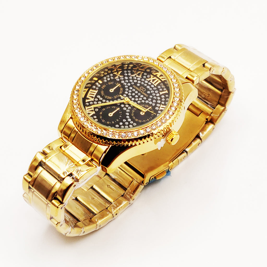 Montre Giorgio & Dario 6351 Fond Noir Cristaux