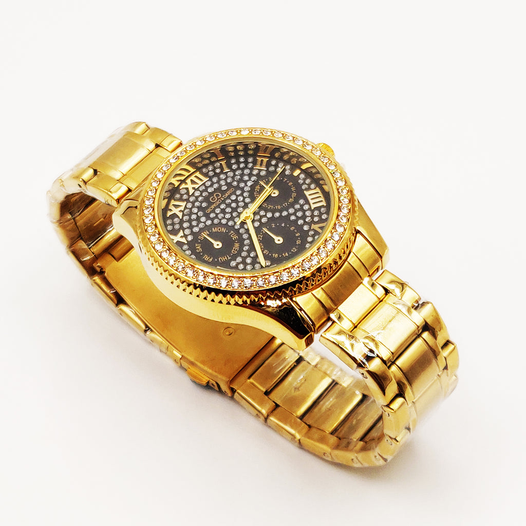 Montre Giorgio & Dario 6351 Fond Noir Cristaux