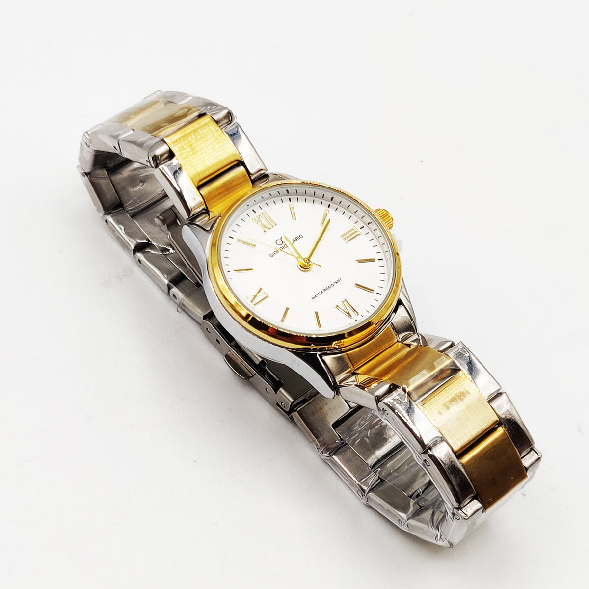 Montre Giorgio & Dario EU4558 Fond Blanc Bracelet Argenté et Doré