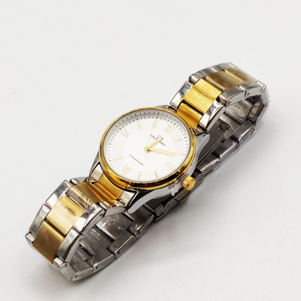 Montre Giorgio & Dario EU4558 Fond Blanc Bracelet Argenté et Doré