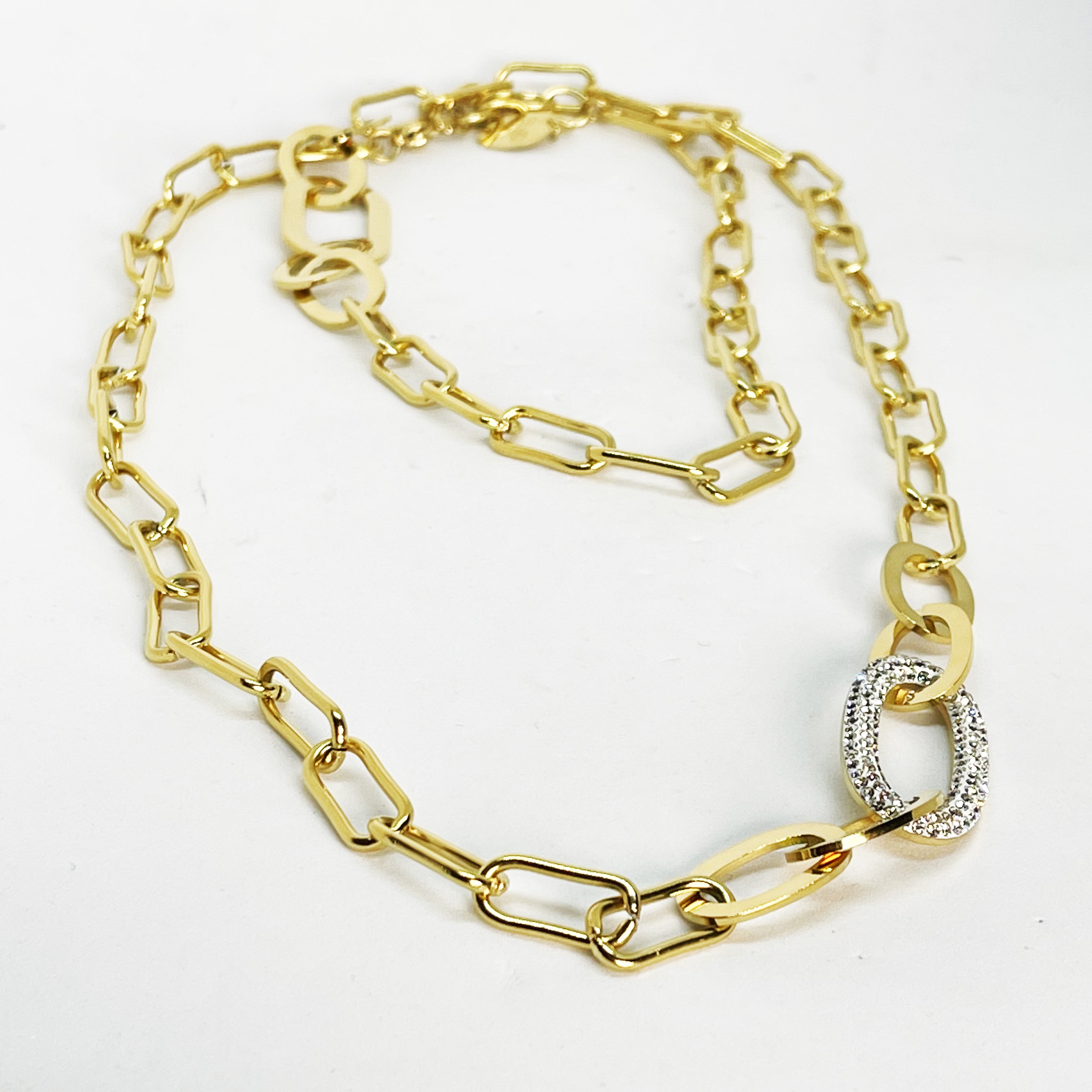 Sautoir Chaîne Cristaux Luxe