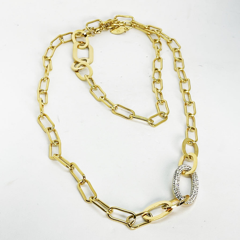 Sautoir Chaîne Cristaux Luxe