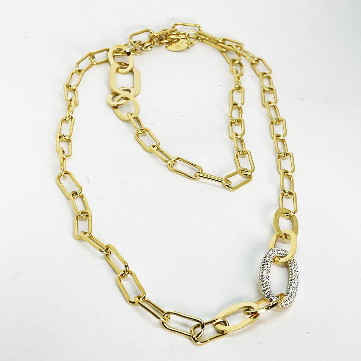 Sautoir Chaîne Cristaux Luxe